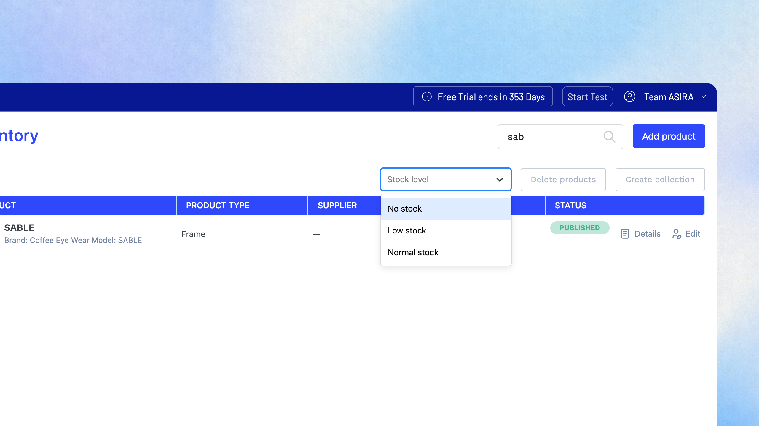 Asira | Instantly find products with search and filters.